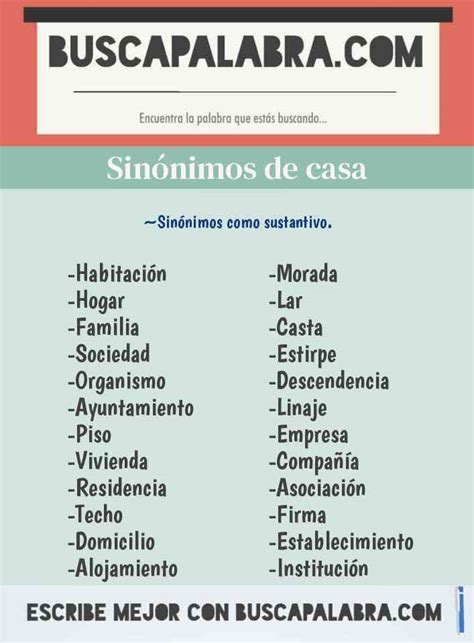 sinonimos de casa